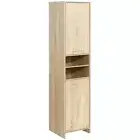 Artiss 185cm Bathroom Cabinet Tallboy Furniture Storage Cupboard Oak/White