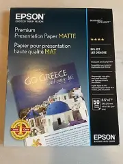 NIP Epson 8.5”x11” 50 Sheets Heavyweight Non-glare Matte