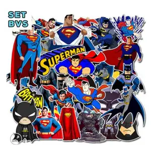 50 套蝙蝠俠 VS 超人 PVC 貼紙