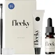 Fleeky Tint Kit Black - DIY Set for Colouring Facial Hair such as Eyebrows, Beard Hair etc. Consisting of Paint, Gel Oxidant, Dye Brush, Paint Bowls