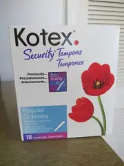 Vintage Kotex Security Tampons 18 Regular New Sealed 2004 Prop Mint