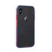 For Iphone Xs Max Tpu+Pc Polish Case Drop and Shockproof and Scratch-Resistant(Red+Blue)