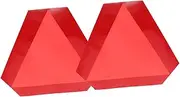 CATIEBYE Safety Triangle Slow Moving Sign 2pcs Reflective Automotive Sign for Highway Road