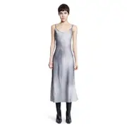 [ACNE STUDIOS] Printed Fluid Satin Slip dress Grey