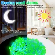 300PCS Glow in The Dark Pebbles Glowing Rocks Fish Tank Luminous Garden Stones