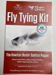 FLY TYING KIT - HOWITZER BUSTIN' BAITFISH POPPER. TIE 6 ARTICULED FLIES. NEW