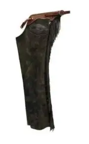 Men's Western Cowboy Chap Fringes Suede Leather Pant Riding Chaps