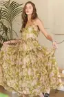 ADORA Ruffled Tiered Scoop Neck Cami Dress