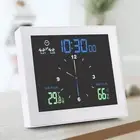 Creative Thermometer Indoor LCD Hygrometer Temperature Humidity Meter Alarm Cloc