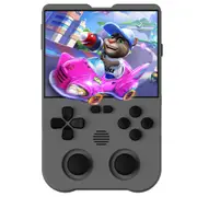 AMPOWN XU10 Handheld Game Console, 3.5-inch, 64GB TF Card, Linux, 10000+ Games - Grey