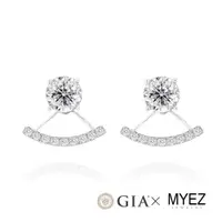 在飛比找ETMall東森購物網優惠-MYEZ GIA 50分 D color天然鑽石18K金耳環