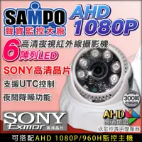 在飛比找momo購物網優惠-【KINGNET】AHD 1080P 6陣列燈室內半球攝影機
