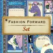 GRAPHIC 45 "FASHION FORWARD" 12X12 PAPER CALENDAR 12 SHEETS FASHION SCRAPJACK'S