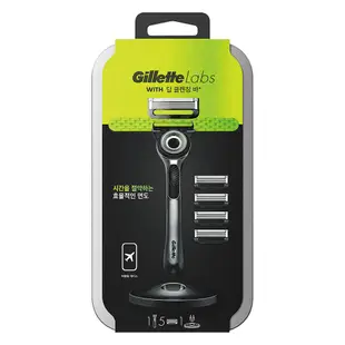 【Gillette 吉列 】Labs 極光系列刮鬍刀旅行盒組 1刀架5刀頭1刀座