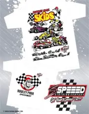 "Stonies" Rowley Park Skids White Cotton Print Mens T-Shirt