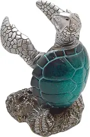 Turtle Wine Bottle Holder, Nautical Décor, Freestanding Tabletop Decoration