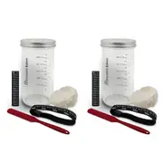 2x 6pc Brunswick Bakers Sourdough Starter Kit Home DIY Bread Making/Baking Tools