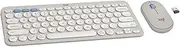Logitech Pebble 2 Combo Wireless Bluetooth Keyboard & Mouse Sets, for ChromeOS, Windows(10/11), USB, Thin and Light Multi-Device with Customizable Keys and Buttons (Tonal Sand)