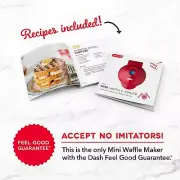 NEW Dash Mini Maker Waffle Non-Stick 4" Cooking Surface Non-Stick 350 Watts