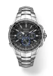 NEW Seiko Coutura Radio Sync Solar Watch Steel Bracelet Men's Watch SSG009