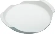 [KitchenCraft] Microwave Tray with Contoured Handles, Non-Slip feet, Ideal for Food containers, Soups, 23 cm (9''), White