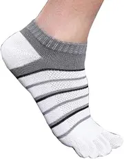 [24station] Mens Calmness Low Cut Five Toes Socks Five Fingers Socks 1 Pairs
