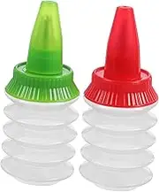 Generic 2pcs Framed Vase Mini Seasoning Bottles Tart Baking Cups Decorative Items Squeeze Writer Bottles Cookie Icing Bottle Piping Bottles for Writing Squeeze Icing Bottles Conditioner Pp