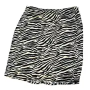 Sincerely Jules Zebra Print Mini Skirt S Black/gold