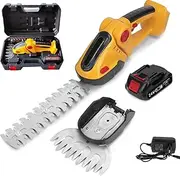 Cordless Hedge Trimmer Grass Shear，Electric Grass Hedge Trimmers Cutter for Garden Shrub