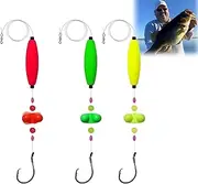 Visulong Catfish Fishing Set, Takedown Rigs Catfish Float Rigs Consists of Float Beads and Circle Hooks, for Catching Big s, Carp & More