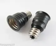 10x US E12 To E17 Candelabra Base Socket LED Light Bulb Lamp Adapter Converter
