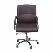 Salon Client Chair Arm Rest 823 Hydraulic Massage Swivel Leather PU Chocolate