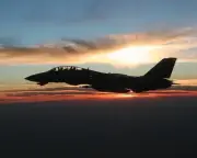 F-14 TOMCAT SUNSET IN FLIGHT NAVY 11x14 GLOSSY PHOTO PRINT