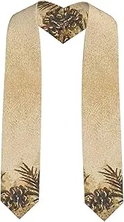 [EdWal] Pine Cone Border print Graduation Stole and Sash Class for Unisex Adult Honor Stole Honor Stole of 2025