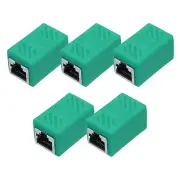 5 Pcs RJ45 Ethernet Coupler, Cat6 Coupler for Cat8/Cat7/Cat6/Cat5e/Cat5,Green