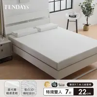 在飛比找momo購物網優惠-【TENDAYS】舒眠柔睡紓壓床墊7尺特規雙人(22cm厚 