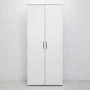 Stockholm Storage Cupboard Slim - White - Square Black