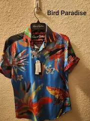 Robert Graham Limited Edition BIRD PARADISE short sleeve shirt SMALL NWT