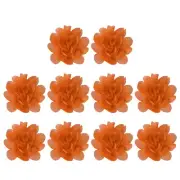 10Pcs 2" Chiffon Flowers Fabric Flower Sewing Fabric Appliques Orange