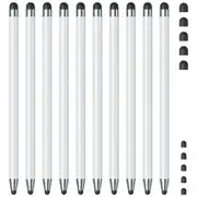 10Pcs Stylus Pen,Stylus Pen for iPad/iPhone/Android Smartphone and Tablets,Compatible with All Capacitive Touch Screen (White)