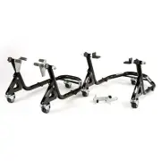 Warrior 360 Degree Floating Front & Rear Motorbike Paddock Stand Mobile Combo