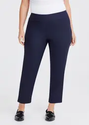 [Taking Shape] Taking Shape Editorial Work Pant Size 12 in Dark Indigo, Cotton - Plus Size Women's Bottoms Dark Indigo
