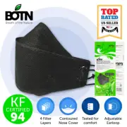 5 PCS BOTN KF94 BLACK Protective Face Mask Adult Made in Korea KFDA Approved