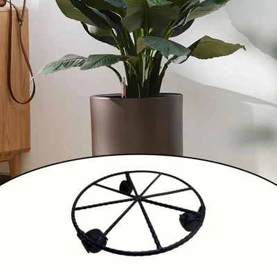 Plant Caddy Mover Iron Wheeled Trolley Plant Stand for Garden Large Planters