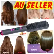 2 In 1 Negative-ion Hair Straightener Brush Curly Salon Style Combs HOT ﻿ CF