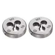 2pcs Round Threading Dies Metric M3 x 0.5 Thread Alloy Tool Steel Screw Die