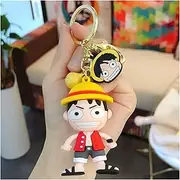 Beautiful Keychain Cartoon Monkey D. Luffy Tony Tony Chopper Figure Doll Keychain for Women Bag Charms Pendant Jewelry Car Key Decoration (Color : ZZ 02) (Color : Zz 01)