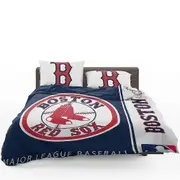 v4592 Bed Sheets Boston Red Sox MLB Baseball American League Duvet Cover Set Super Bed Sheets IU4592