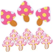 Operitacx 10pcs Mushroom Iron Patches for Clothes Embroidered Applique Sewing Supplies for DIY Projects for Hats Bags and Repairing Clothing