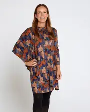 Tova Cape Dress - Autumn Mirage